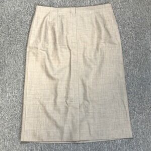 Talbots Women's Knee Length Lined Pencil Skirt Tan Brown Wool fitted Size 8 NWT